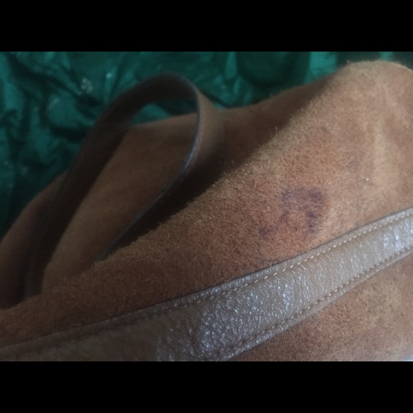 MICHAEL KORS LEATHER REVERSIBLE SUEDE TAN GOLD VNTG SHOULDER SLOUCHY Bag - Picture 7 of 8